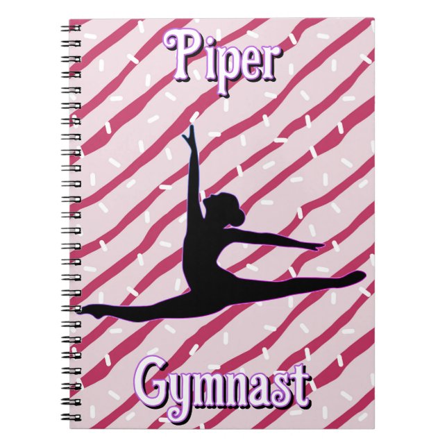 Cuaderno Gimnasia Pink White Peppermint Candy Sprinkle (Frente)