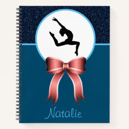 Cuaderno Gimnasia Purpurina y Bow Notebook