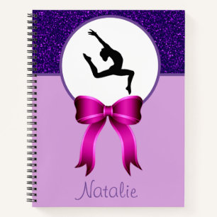 Cuaderno Gimnasia Purpurina y Bow Notebook