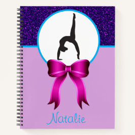 Cuaderno Gimnasia Purpurina y Bow Notebook