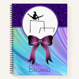 Cuaderno Gimnasia Purpurina y Bow Notebook