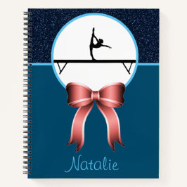 Cuaderno Gimnasia Purpurina y Bow Notebook