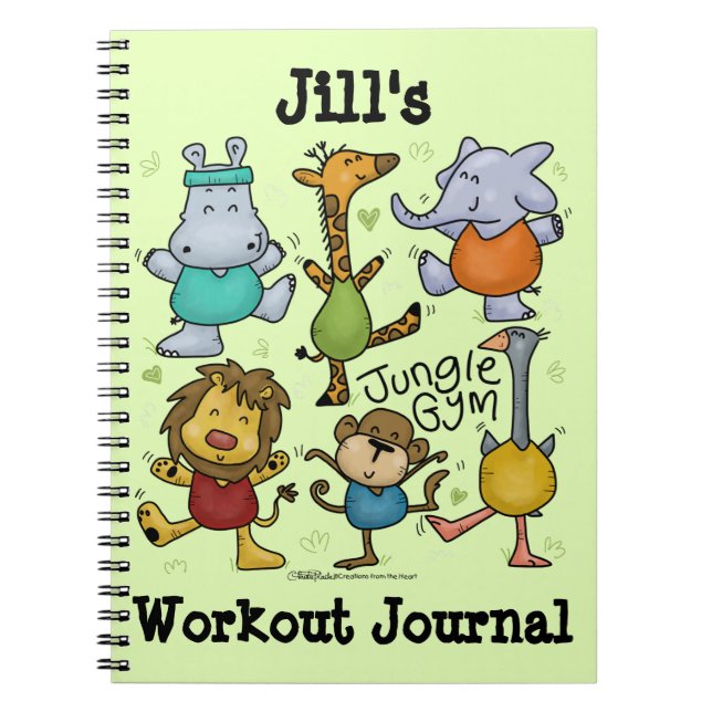 Cuaderno Gimnasio de la jungla Ejerciendo Animales (Frente)