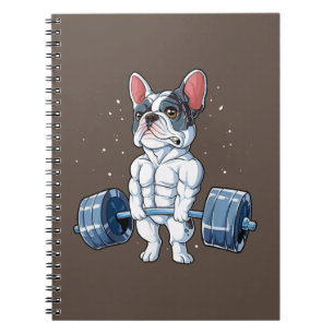 Cuaderno Gimnasio de levantamiento de pesas de Bulldog fran