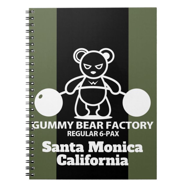 Cuaderno Gimnasio/Fitness de la Fábrica de Osos de Gummy (Frente)