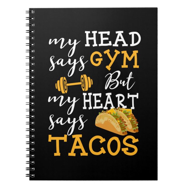 Cuaderno Gimnasio vs Tacos - Divertidos ejercicios de Noved (Frente)