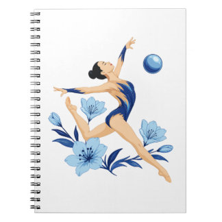 Cuaderno Gimnasta Rítmica Elegante con Flores