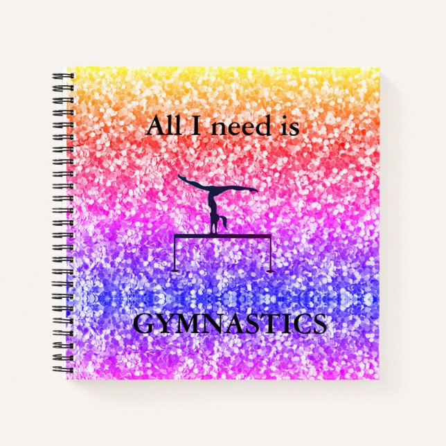 Cuaderno GIMNASTICS NOTEBOOK - Todo lo que necesito son GIM (Anverso)