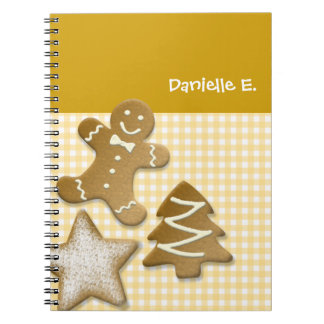 Cuaderno Gingbread man cookie café diversión en la cocina