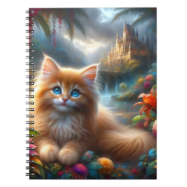 Cuaderno Ginger Gatito dulce en la fantasía del paraíso tro (Frente)
