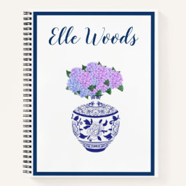 Cuaderno Ginger Jar & Hydrangea de Chinoiserie personalizad