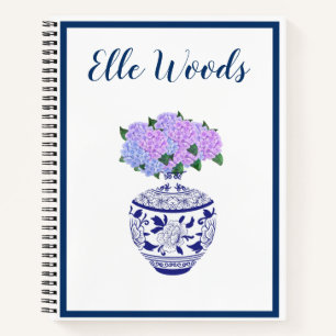 Cuaderno Ginger Jar & Hydrangea de Chinoiserie personalizad