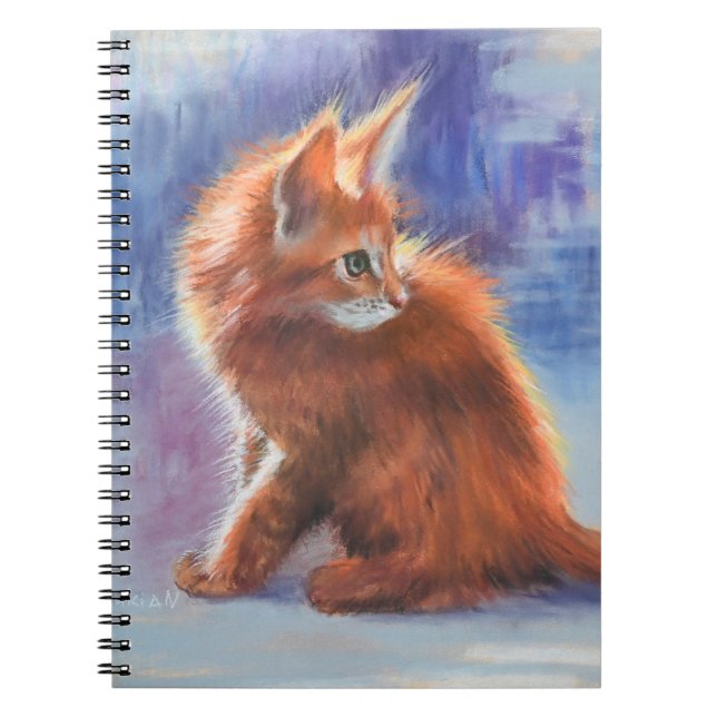 Cuaderno Ginger Kitten en luz pastel (Frente)