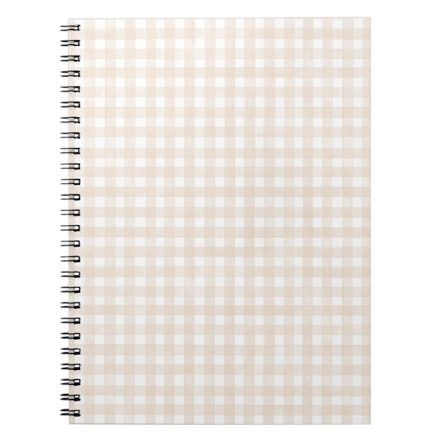 Cuaderno Gingham Clásico Beige (Frente)