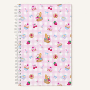 Cuaderno Gingham de picnic rosa