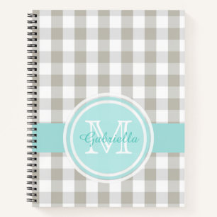 Cuaderno Gingham Monograma