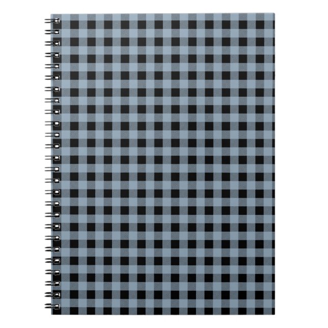 Cuaderno Gingham Slate y Black (Frente)