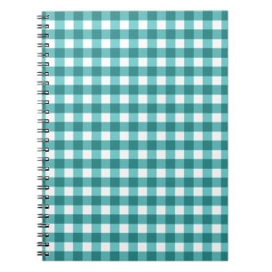 Cuaderno gingham verde azulada