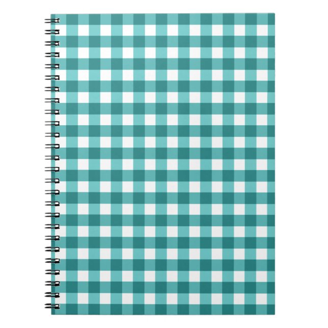 Cuaderno gingham verde azulada (Frente)