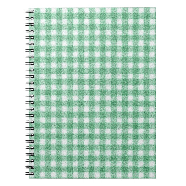 Cuaderno Gingham Verde Menta  (Frente)