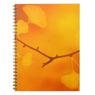 Cuaderno Ginkgo de fondo de textura