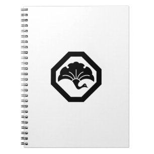 Cuaderno Ginkgo grulla en esquina cortada