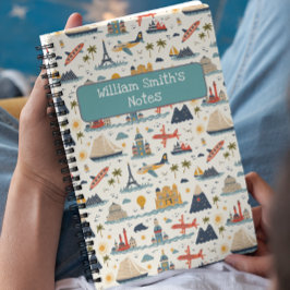 Cuaderno Gira Mundial Y Viaje De Niños De Regreso A La Escu