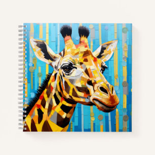 Cuaderno Giraffe Arte Animal Decoración Pintar mosaico