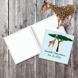 Cuaderno Giraffe Baby Shower Guest Book