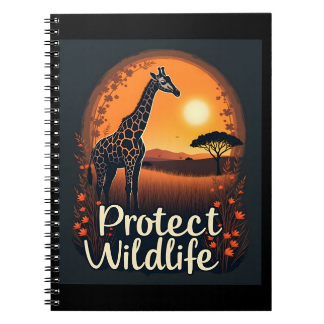 Cuaderno Giraffe del tanque de Savanna Top (Frente)