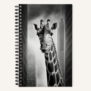 Cuaderno Giraffe en un paisaje urbano