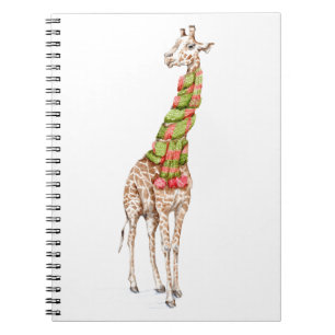Cuaderno Giraffe en una bufanda