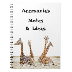 Cuaderno Giraffe Fun Photo - Cuatro sesiones de Giraffe