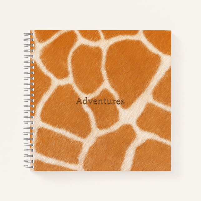 Cuaderno Giraffe Fur Impresión Realista Animal Personalizad (Anverso)