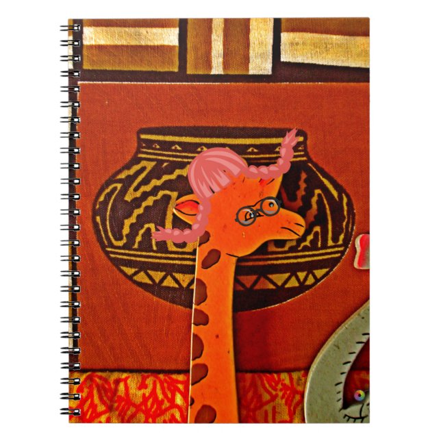 Cuaderno Giraffe Gorra Art Print (Frente)
