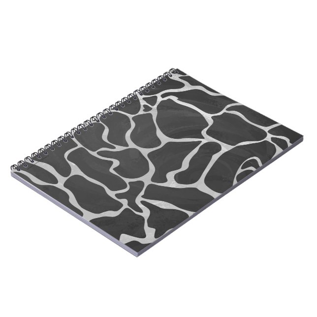 Cuaderno Giraffe Impresión gris claro y negro (Lado Izquierdo)