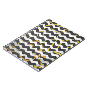 Cuaderno Giraffe Impresión negra y amarilla