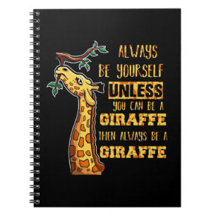 Cuaderno Giraffe Lover Girafes Siempre Sé Tú Misma