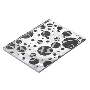 Cuaderno Giraffe Polka Dot Black and Light Gray Print