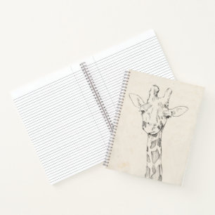 Cuaderno Giraffe Portrait   Esbozo