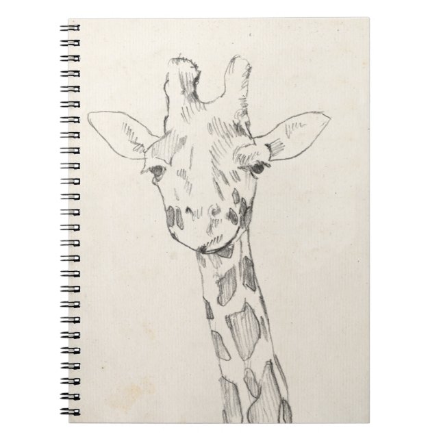 Cuaderno Giraffe Portrait | Esbozo (Frente)