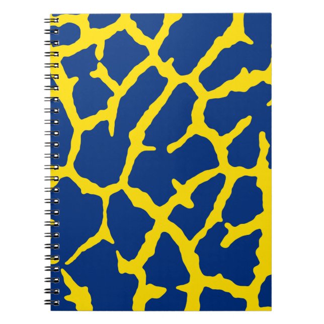 Cuaderno Giraffe Print Navy Yellow (Frente)