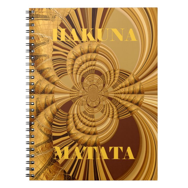 Cuaderno Giraffe Safari Hakuna Matata arte de recuerdo (Frente)