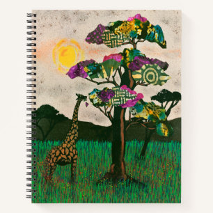 Cuaderno Giraffe sobre los aviones de África