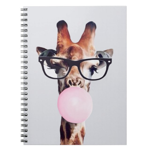 CUADERNO GIRAFFE UTILIZANDO VIDRIOS QUE LLEVAN UN BUBLEGUM  (Frente)