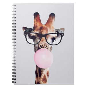CUADERNO GIRAFFE UTILIZANDO VIDRIOS QUE LLEVAN UN BUBLEGUM