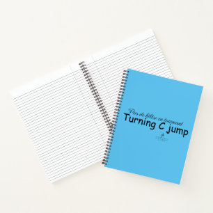 Cuaderno Girando C Saltar cielo azul y negro
