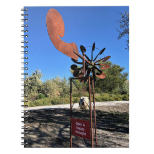 Cuaderno Girar un pensamiento feliz, un Rótulo gracioso