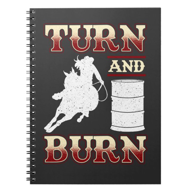 Cuaderno Girar y quemar Carreras de barril (Frente)