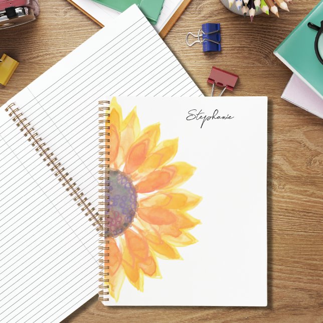 Cuaderno Girasol amarillo personalizado (Subido por el creador)